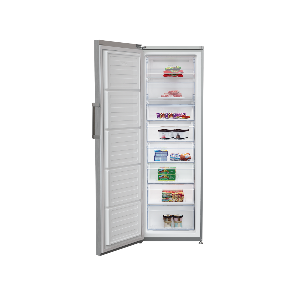 F325S 271L Upright Freezer 60cm Full Freezer Titanium Inox - DUF282