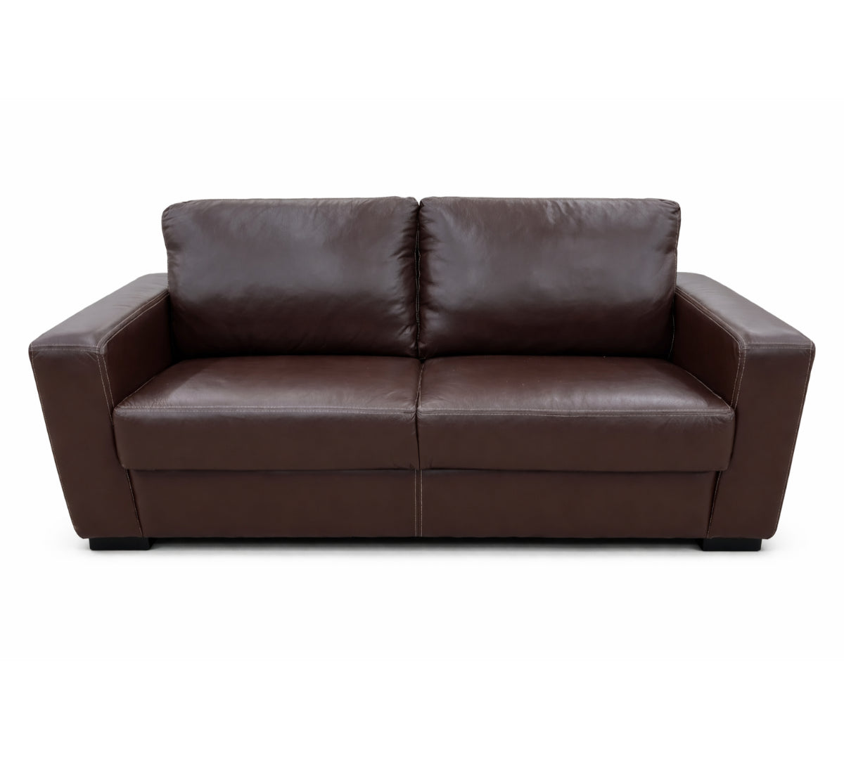 Enzo 2 Div Couch - Cappucino (Genuine Leather Upper)