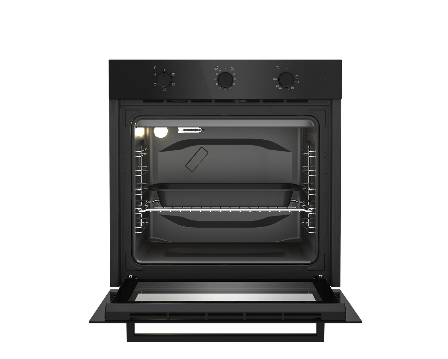 DBO483E 60cm Slimline Eye-Level Static Oven Black