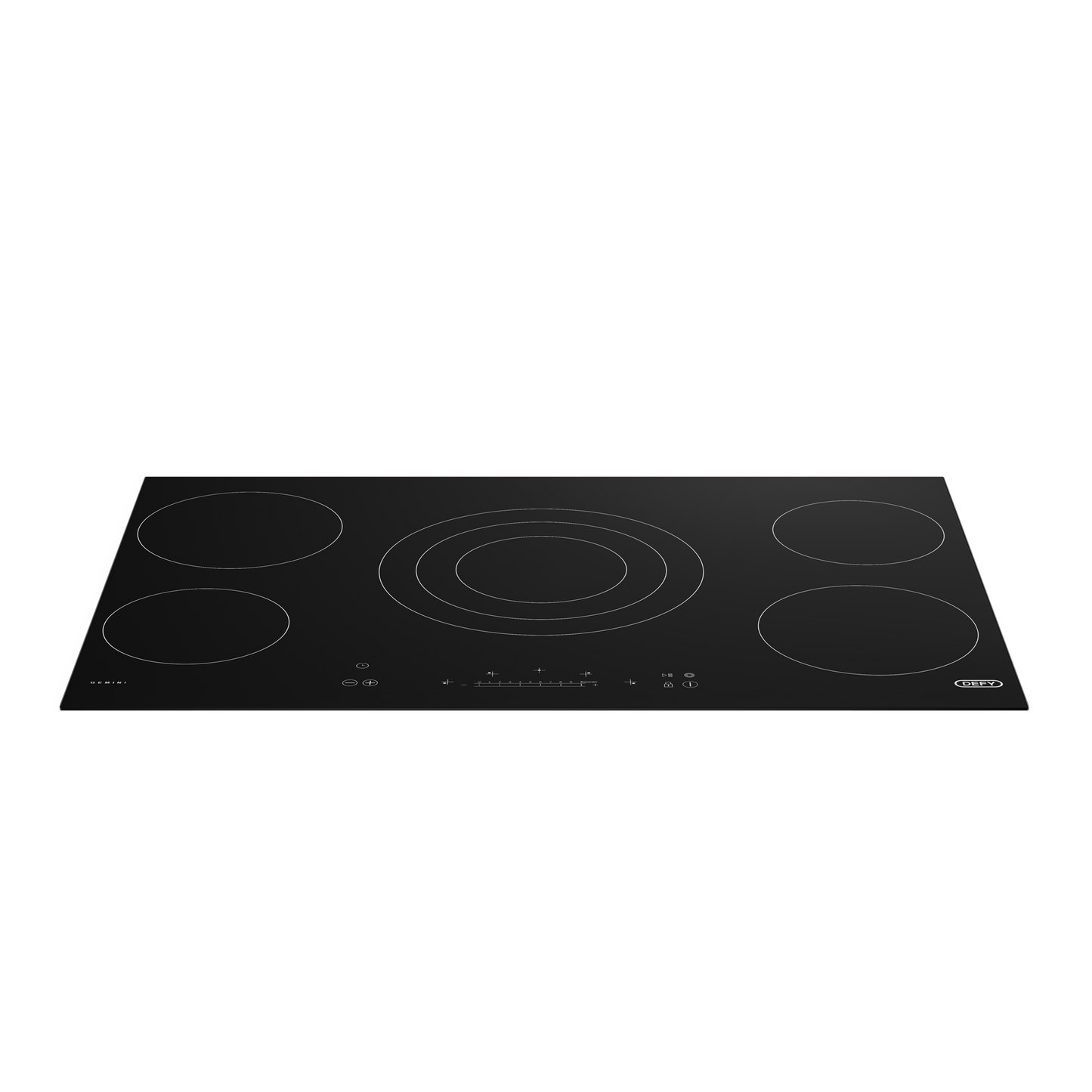 DHD514 90cm Gemini Vitroceramic Triple Zone Hob Black CP