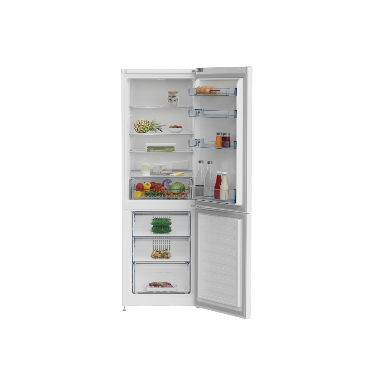 DAC621 60cm Fridge / Freezer White
