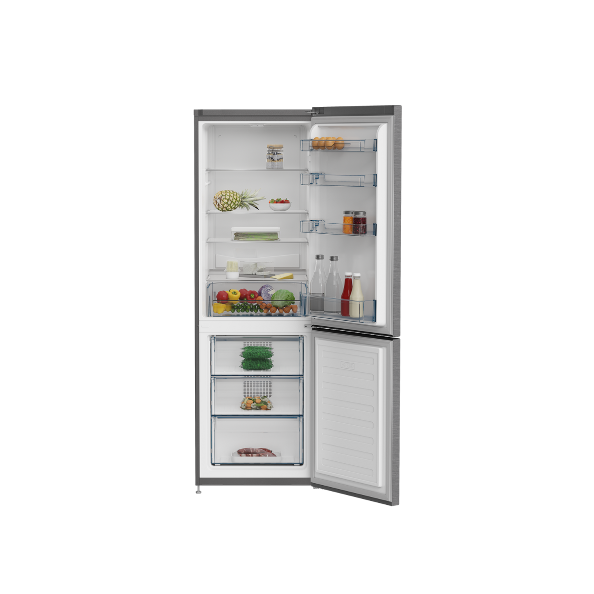 DAC622 60cm Fridge / Freezer Satin Metallic