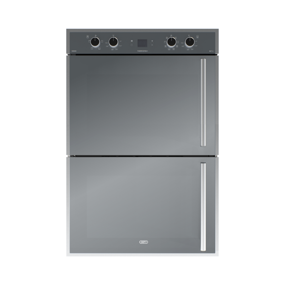 DBO768 70cm Gemini Double Oven ThermoFan+ & AirFire Mirror