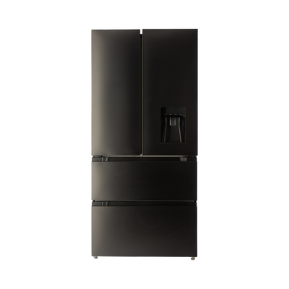 DFF440 83cm French Door Fridge - Black Brushed Metal Finish