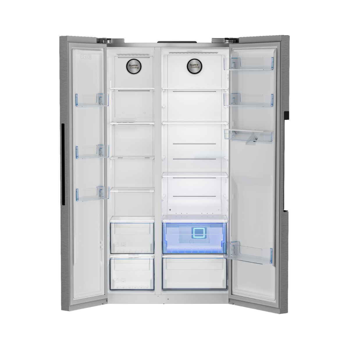 DFF547 91cm Side by Side Naturelight Satin Metallic Finish
