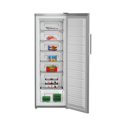 Defy 496L 60cm Upright Freezer Inox Finish - DUF300