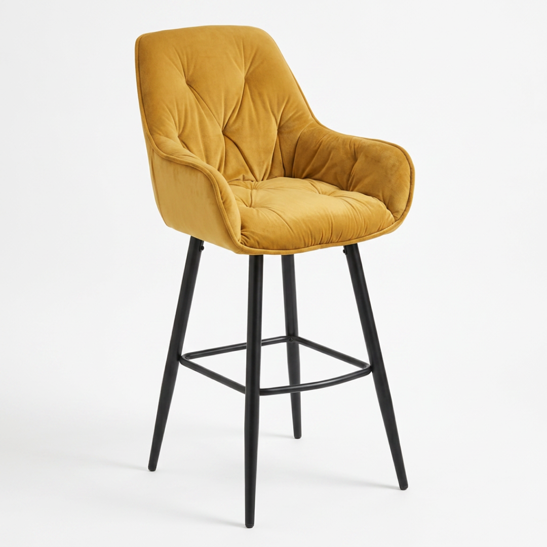 Ember Velvet Bar Stool