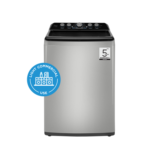 Midea 21kg Semi-Industrial Inverter Top Loader Washing Machine - Silver