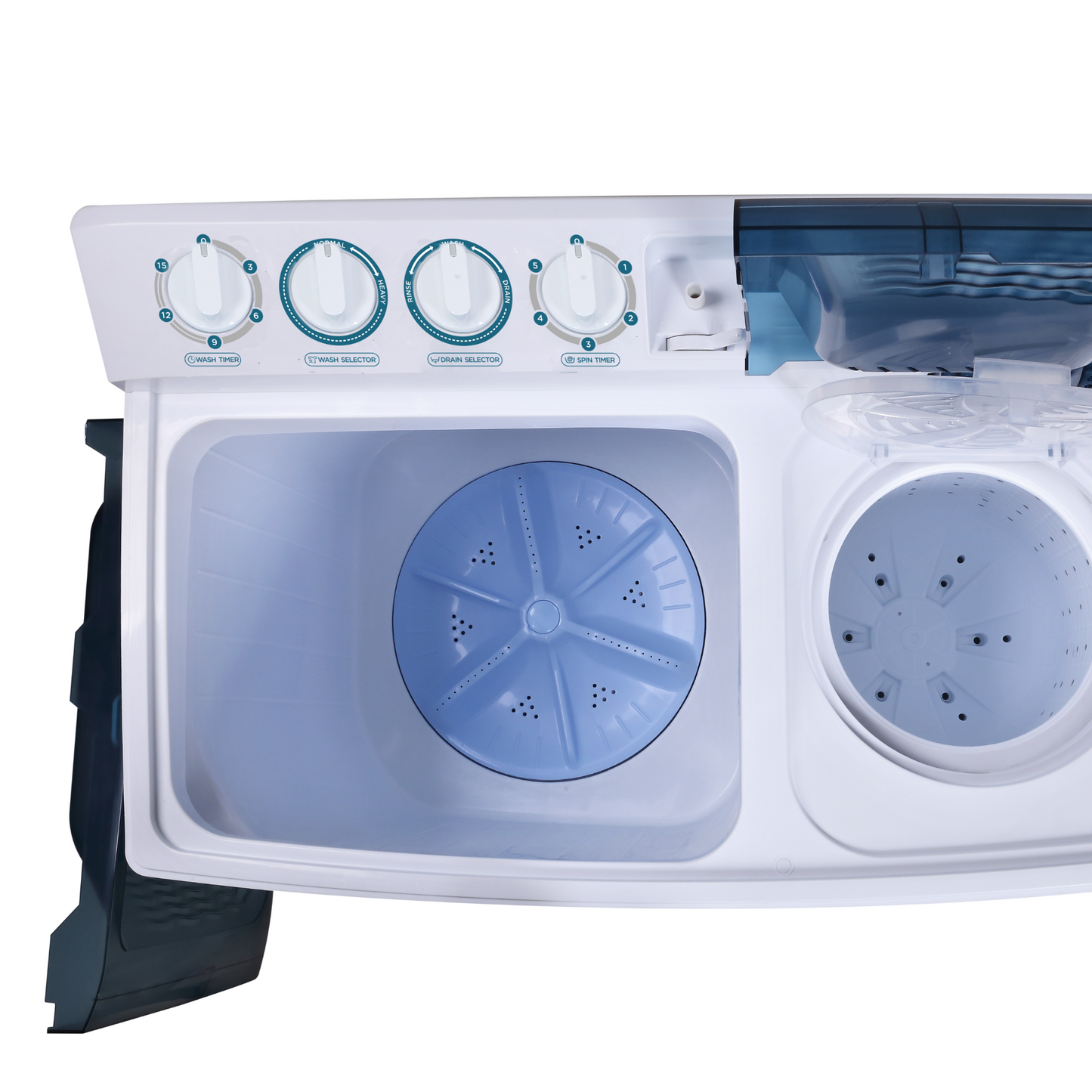 Midea 15kg Twin Tub Washing Machine - Pump Assisted - White - view 2