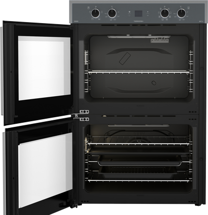 DBO768 70cm Gemini Double Oven ThermoFan+ & AirFire Mirror