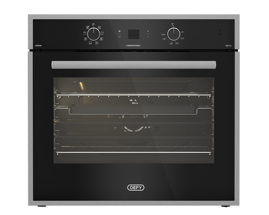 DBO774 70cm Gemini Single Oven ThermoFan+ & AirFire Black