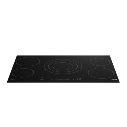 DHD514 90cm Gemini Vitroceramic Triple Zone Hob Black CP